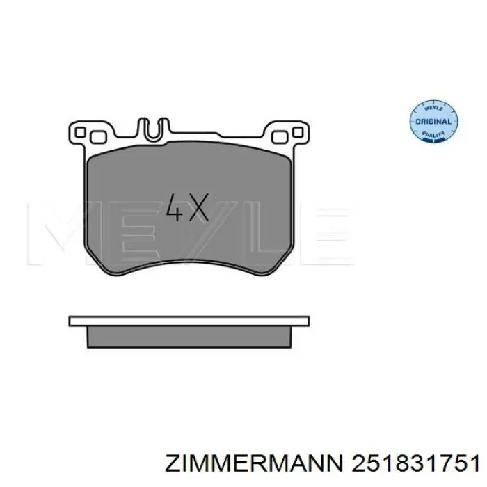 Колодки Zimmermann 251831751 цена, от 70.01 USD