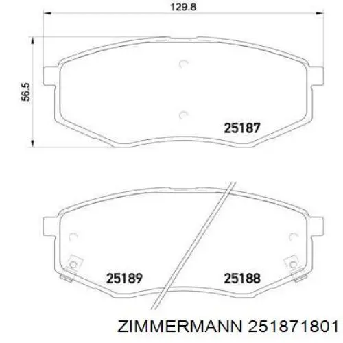 Тормозные колодки Zimmermann 251871801