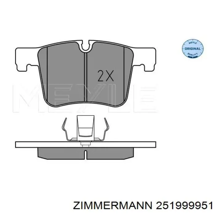 Передние тормозные колодки 251999951 Zimmermann