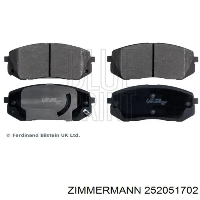 Тормозные колодки Zimmermann 252051702