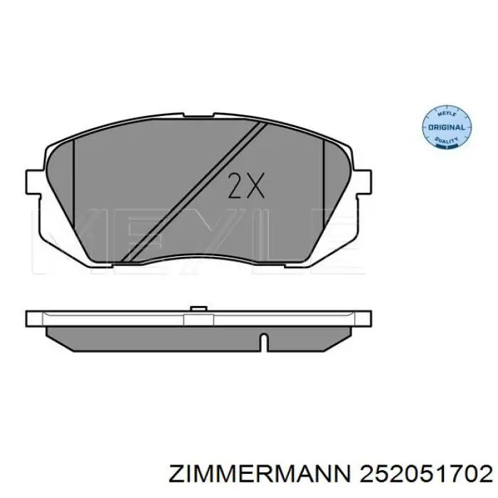 252051702 Zimmermann Колодки передние
