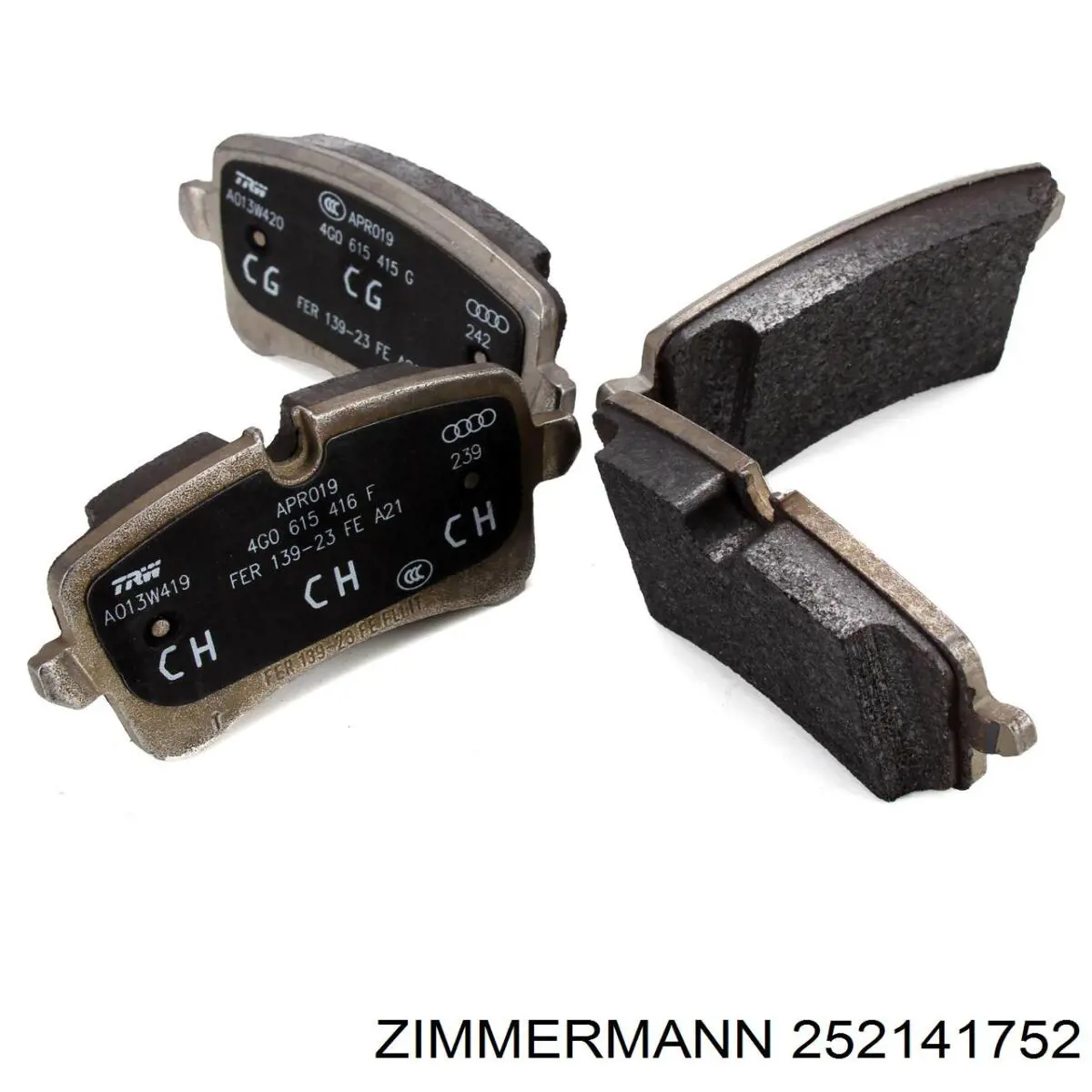 Задние тормозные колодки 252141752 Zimmermann