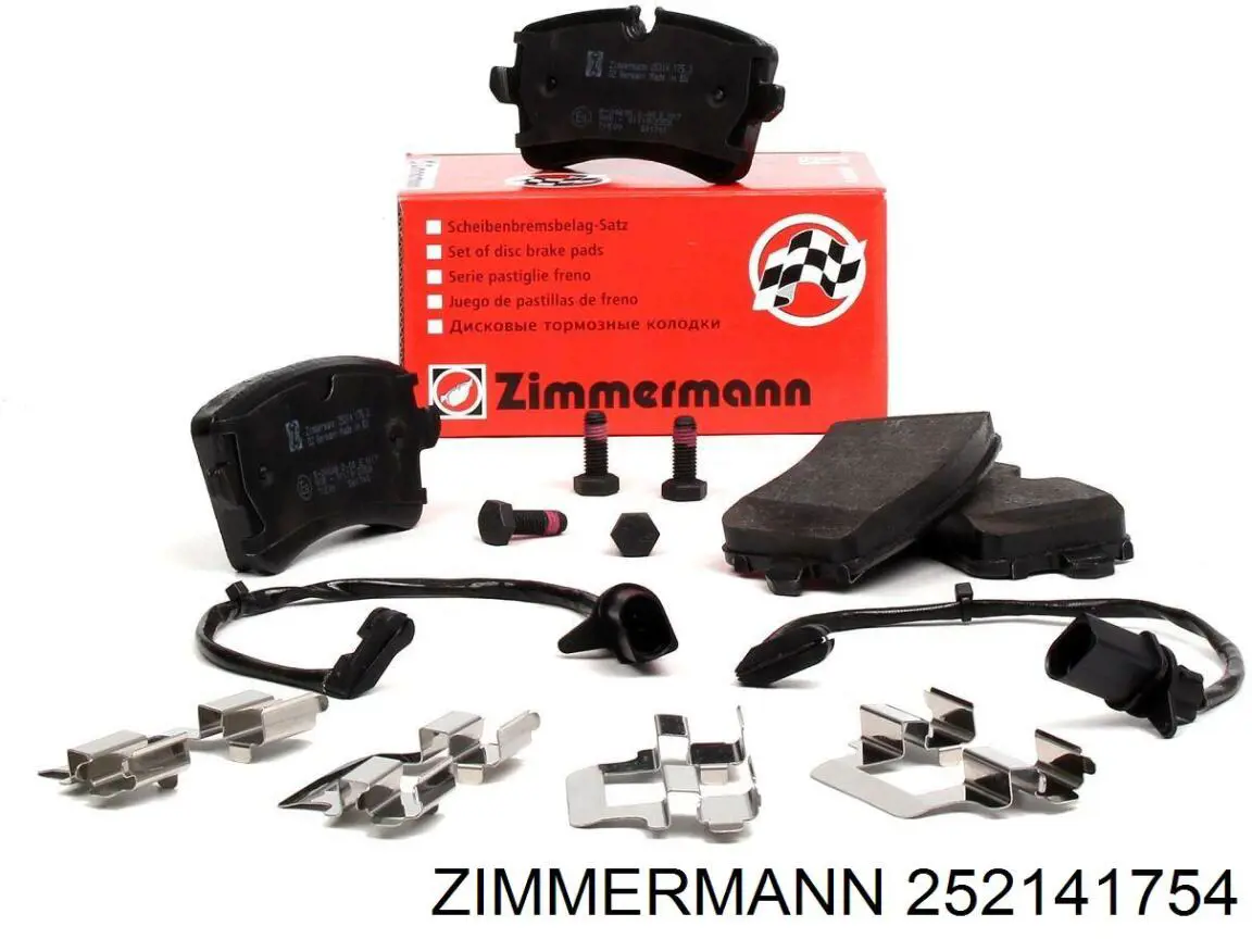 Задние тормозные колодки 252141754 Zimmermann