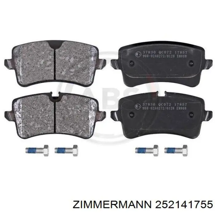 Купить 252141755 Zimmermann Колодки тормозные задние, дисковые