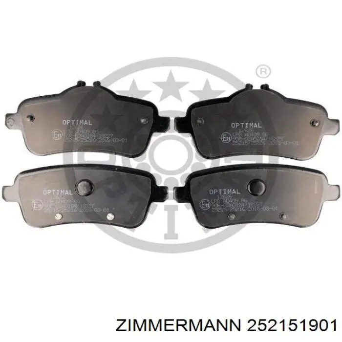 Купить 252151901 Zimmermann Колодки тормозные задние, дисковые