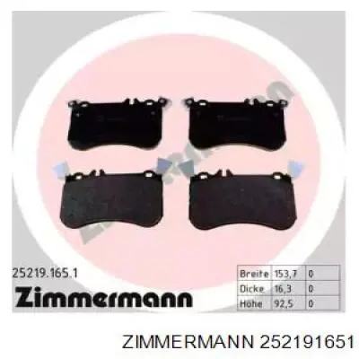 Колодки Zimmermann 252191651 цена, от 85.86 USD