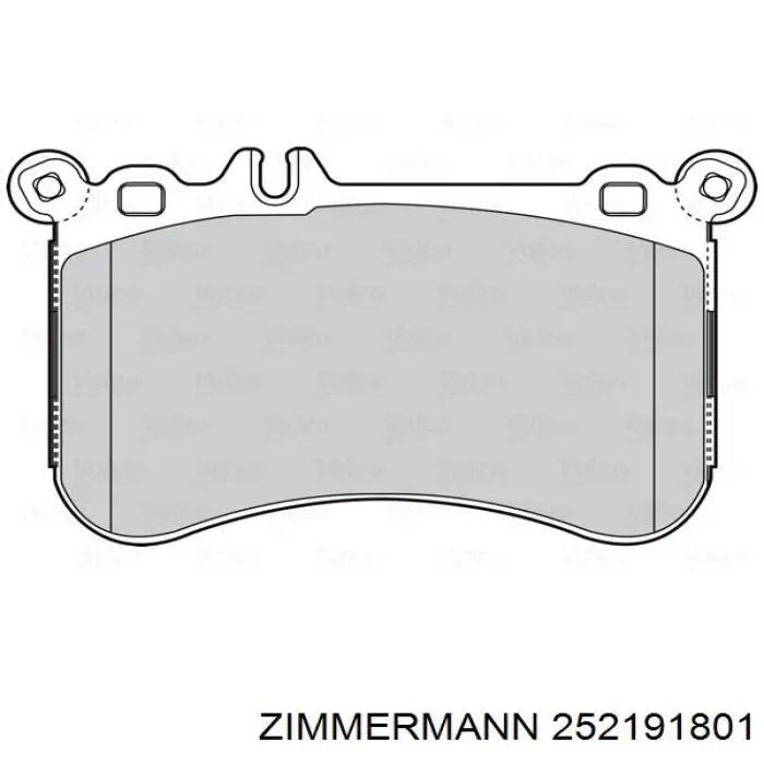 Передние тормозные колодки 252191801 Zimmermann