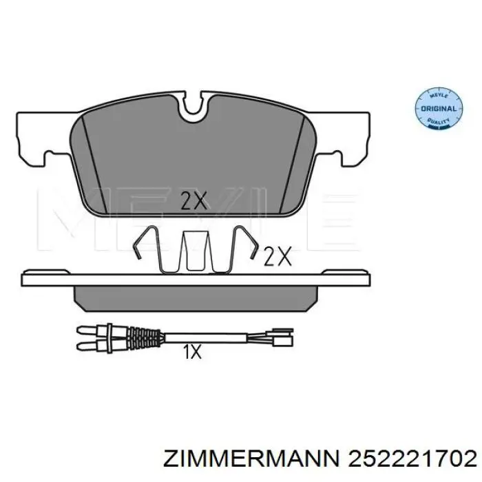 Купить 252221702 Zimmermann Колодки тормозные