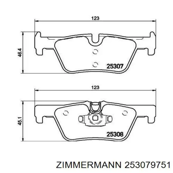 Колодки дисковые  Zimmermann 253079751 цена, от 83.34 USD