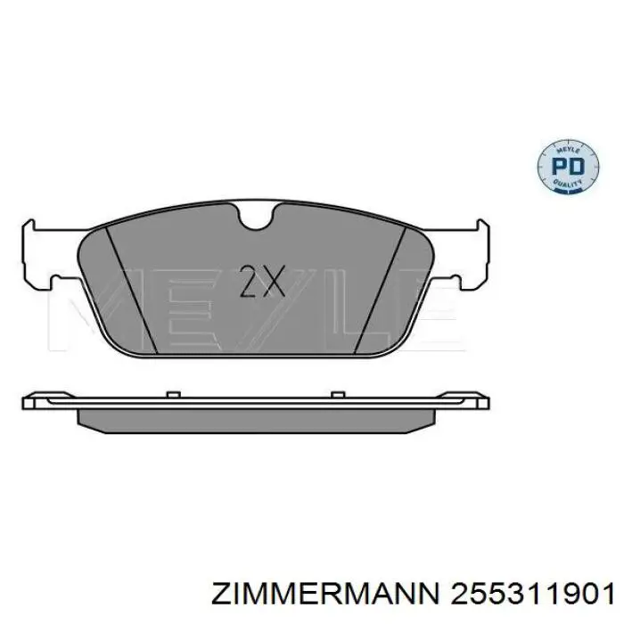 Передние тормозные колодки 255311901 Zimmermann