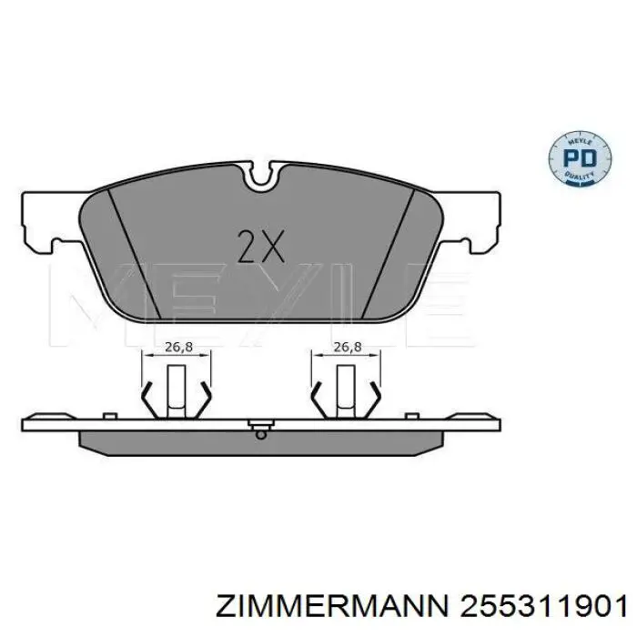 Купить 255311901 Zimmermann Колодки тормозные