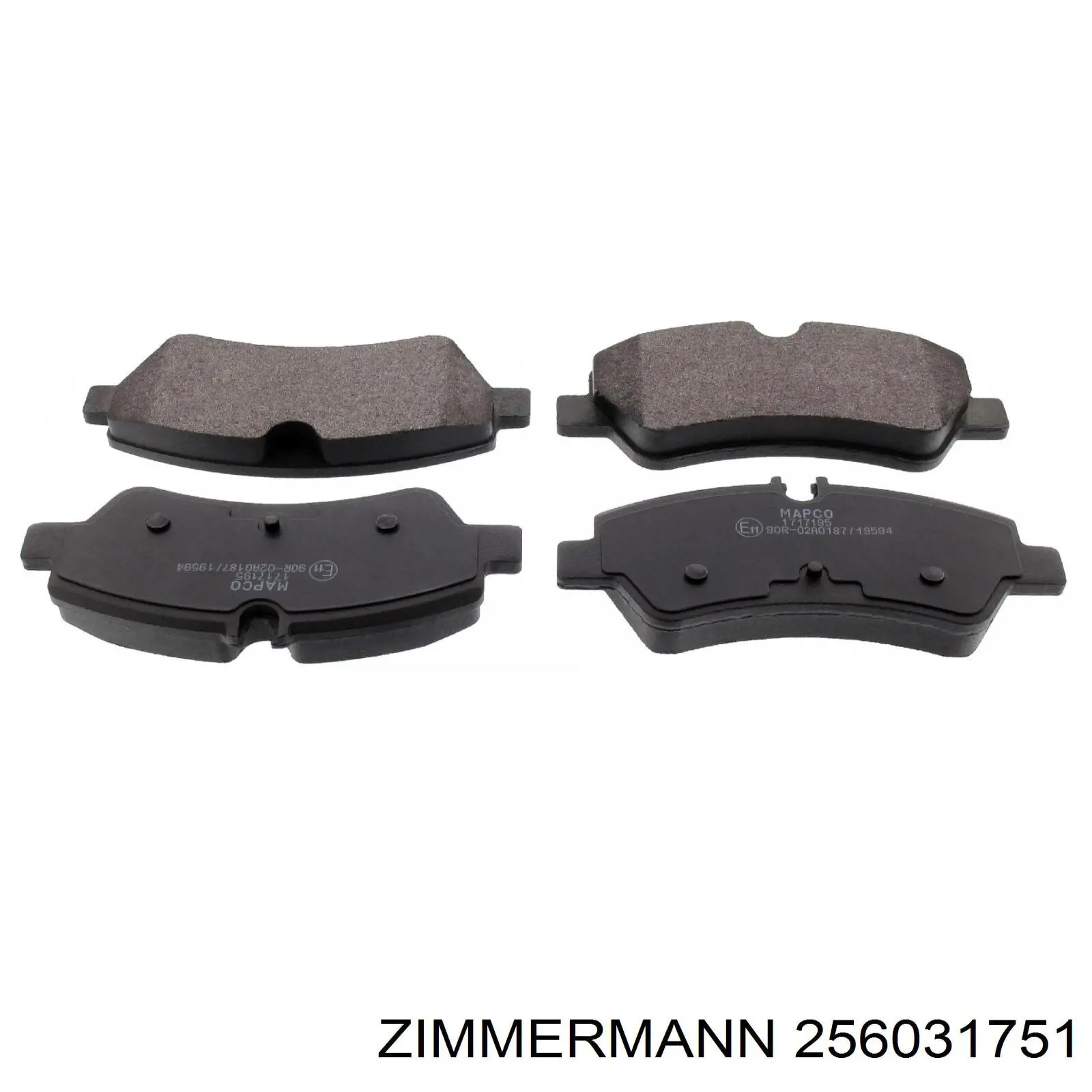 256031751 Zimmermann Колодки тормозные дисковые комплект