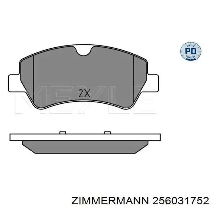 Задние дисковые колодки Zimmermann 256031752