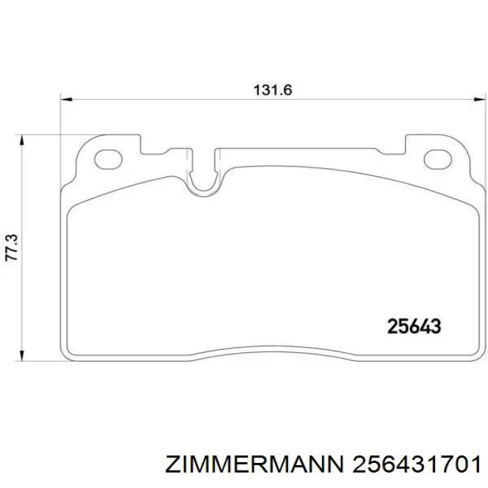 Тормозные колодки Zimmermann 256431701