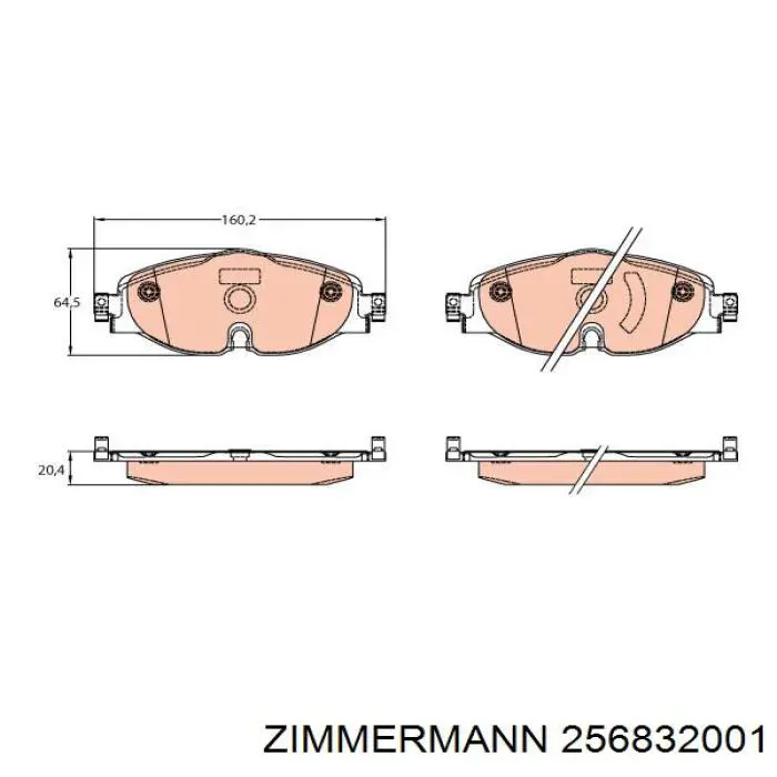 Колодки Zimmermann 256832001 цена, от 61.85 USD