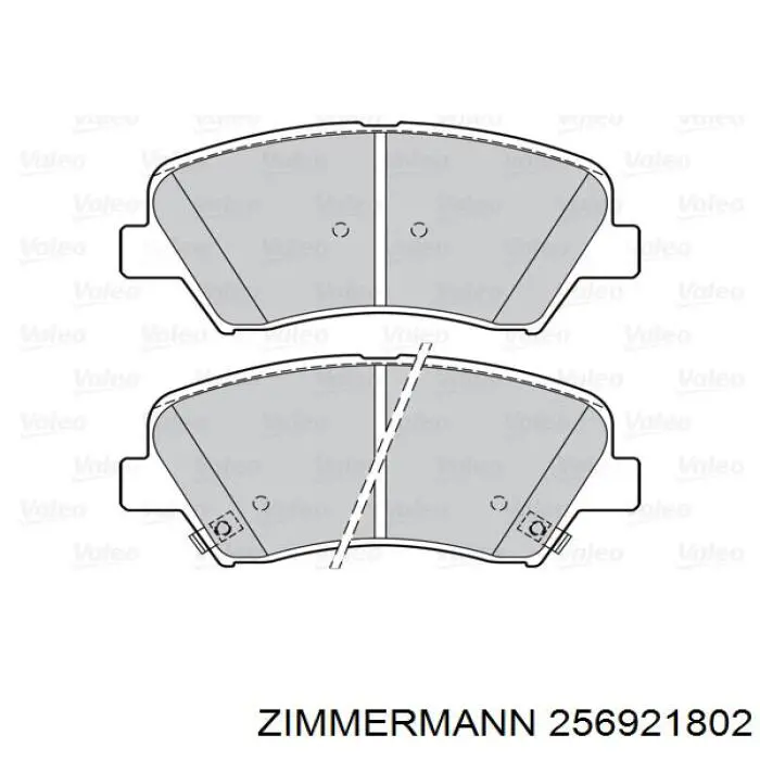 Тормозные колодки Zimmermann 256921802