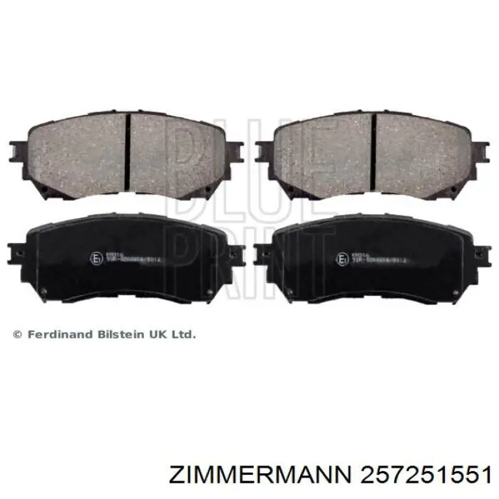 Купить 257251551 Zimmermann Колодки тормозные