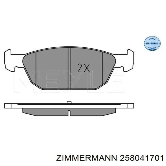 Купить 258041701 Zimmermann Колодки тормозные