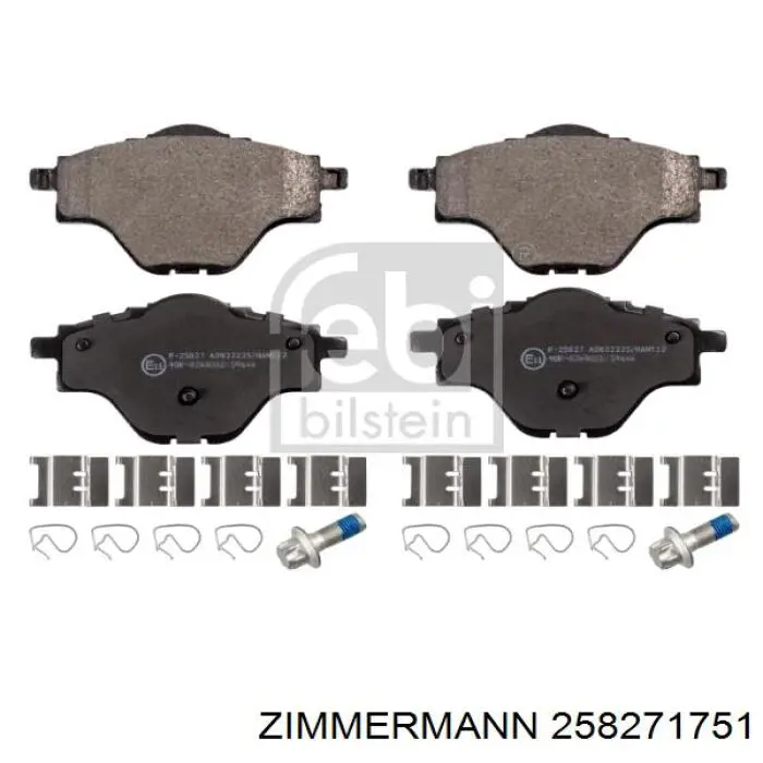 Купить 258271751 Zimmermann Колодки тормозные задние, дисковые