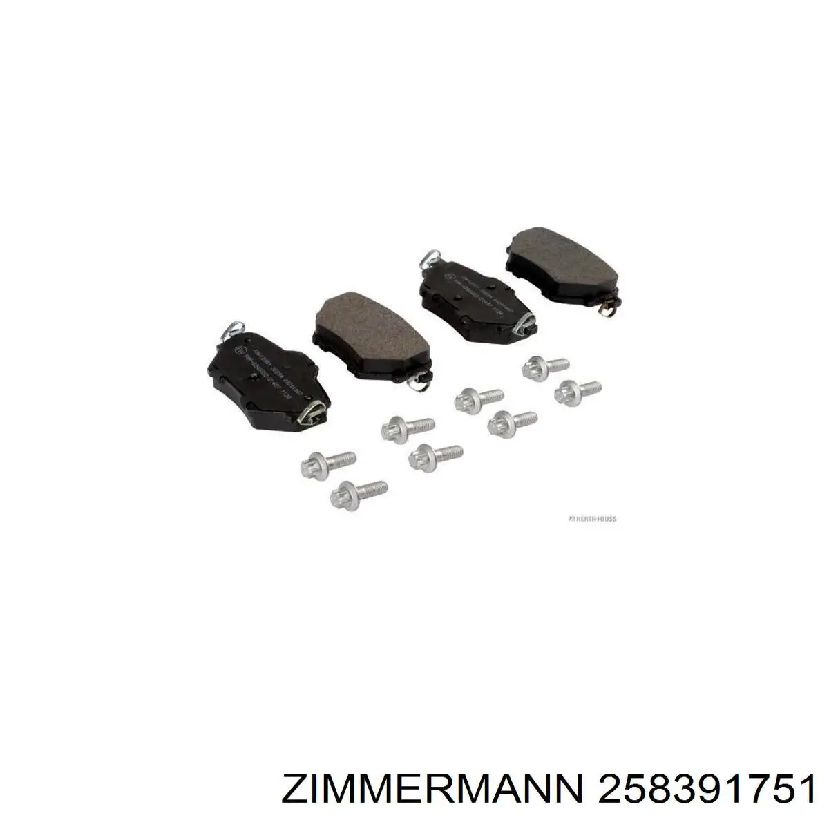 Купить 258391751 Zimmermann Колодки тормозные задние, дисковые