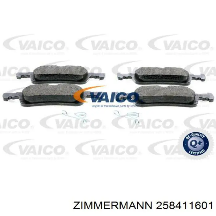 Задние тормозные колодки 258411601 Zimmermann