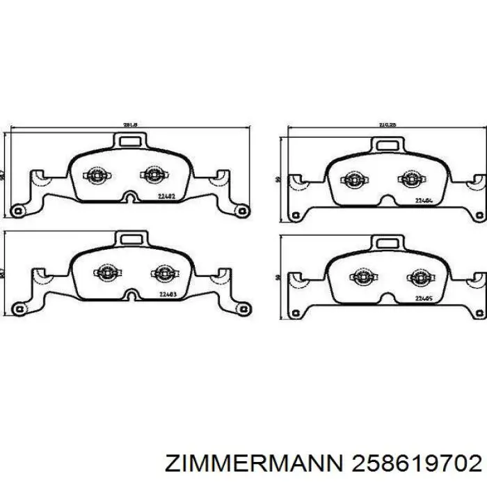 Тормозные колодки Zimmermann 258619702