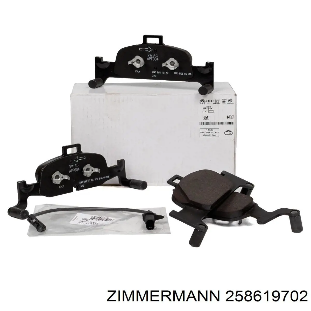 Передние тормозные колодки 258619702 Zimmermann