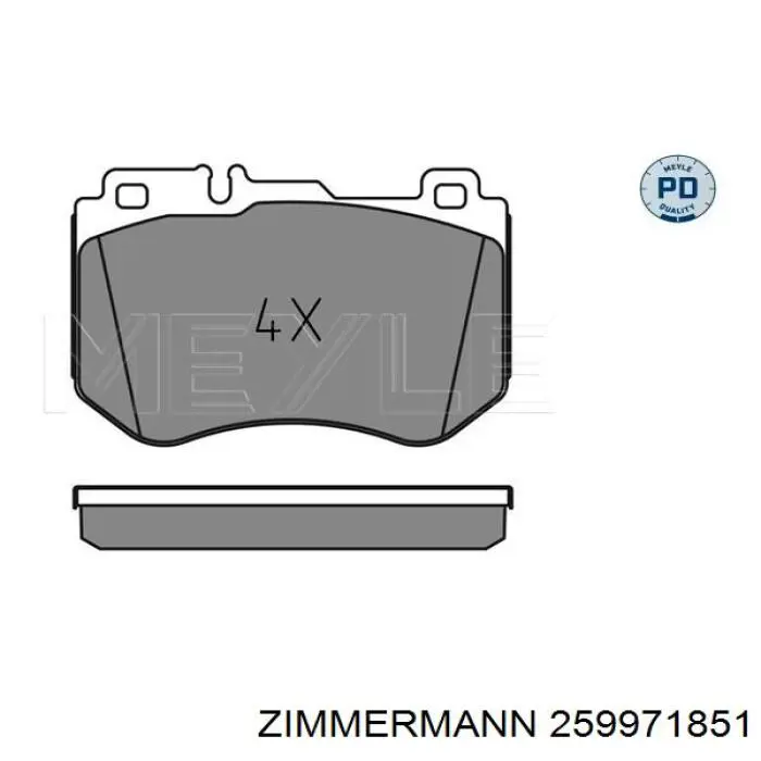 Купить 259971851 Zimmermann Колодки тормозные
