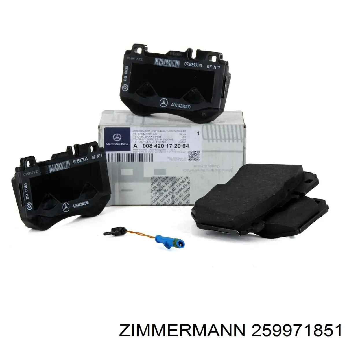 Передние тормозные колодки 259971851 Zimmermann