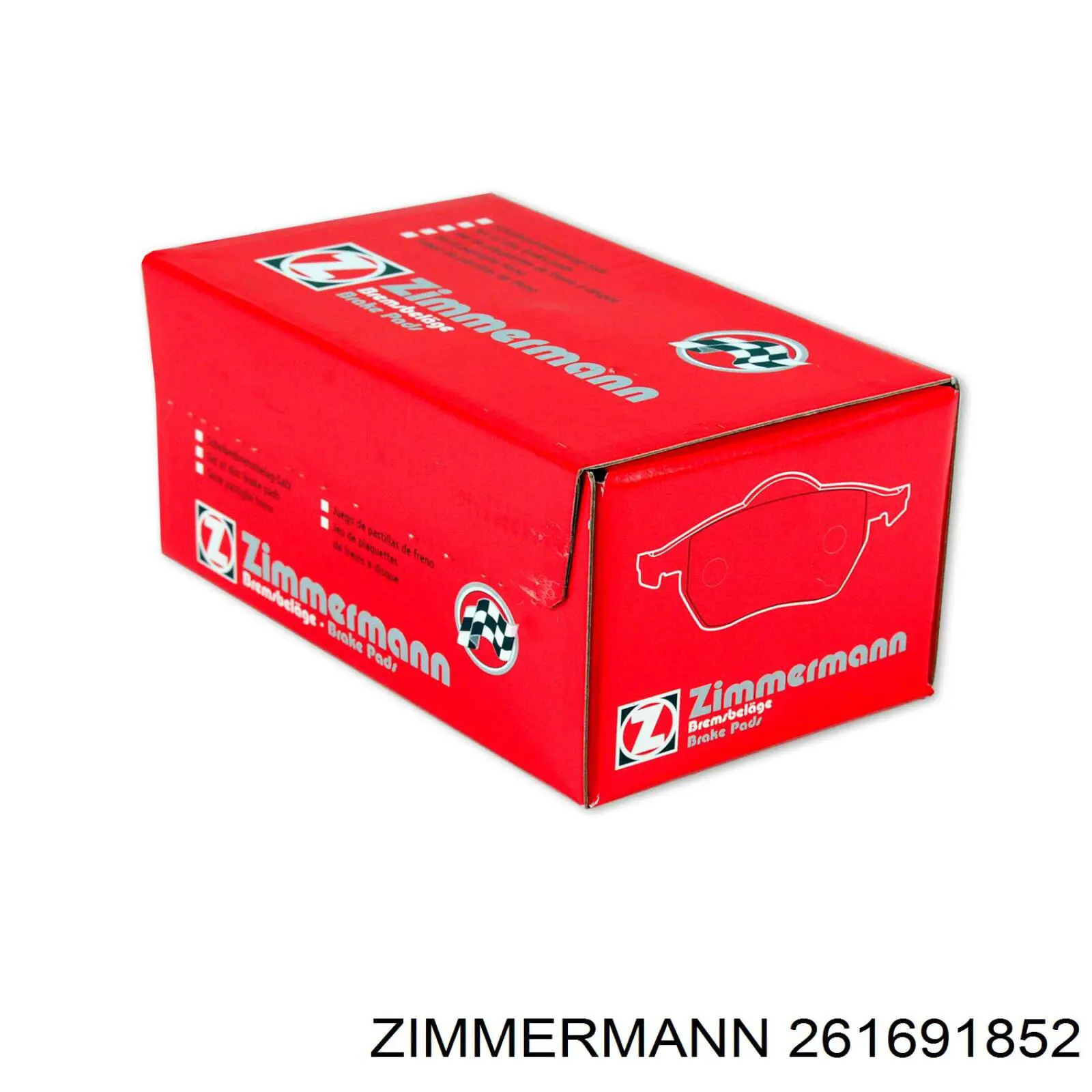 261691852 Zimmermann колодки тормозные передние дисковые