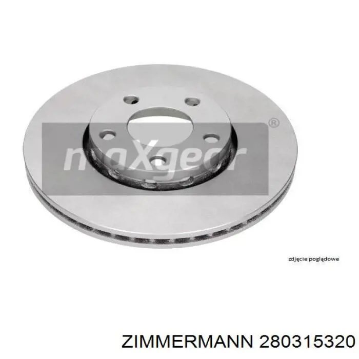 Передний тормозной диск Zimmermann 280315320
