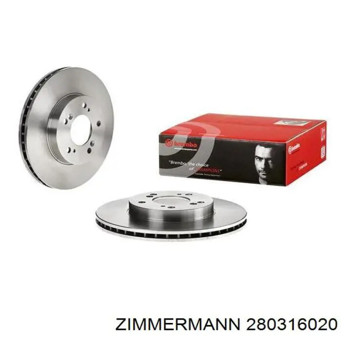 280316020 Zimmermann Диск тормозной передний