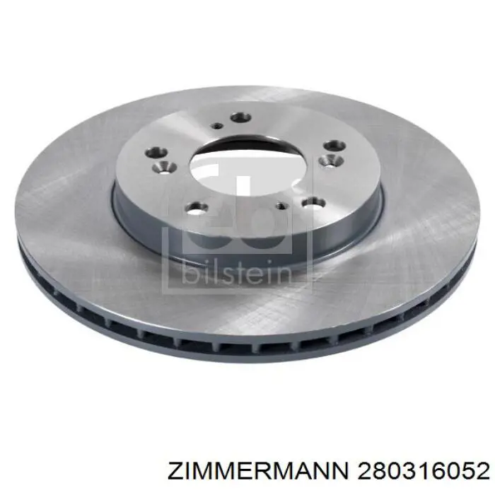 Передние тормозные диски 280316052 Zimmermann