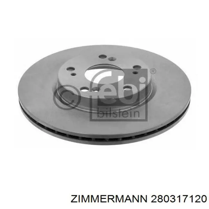 Передний тормозной диск Zimmermann 280317120