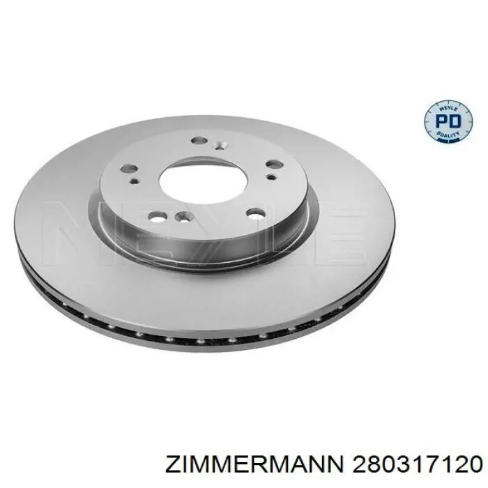 Передние тормозные диски 280317120 Zimmermann