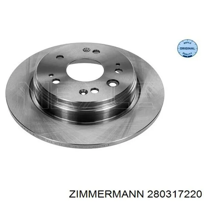 Купить 280317220 Zimmermann Диск тормозной задний