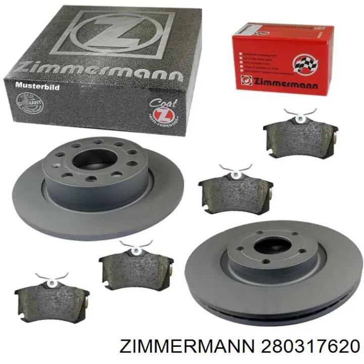 Купить 280317620 Zimmermann Ротор тормозной