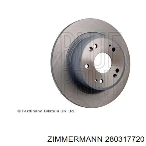 Купить 280317720 Zimmermann Диск тормозной задний
