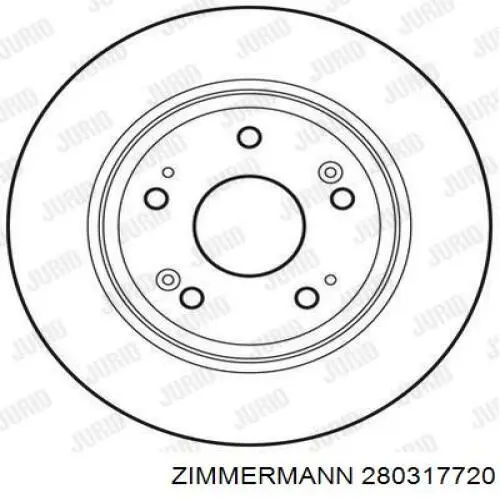 Задний дисковый тормоз Zimmermann 280317720