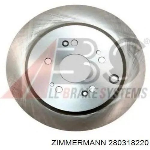 Диск гальмівний задній 280318220 Zimmermann