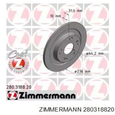 280318820 Zimmermann Дисковый тормоз