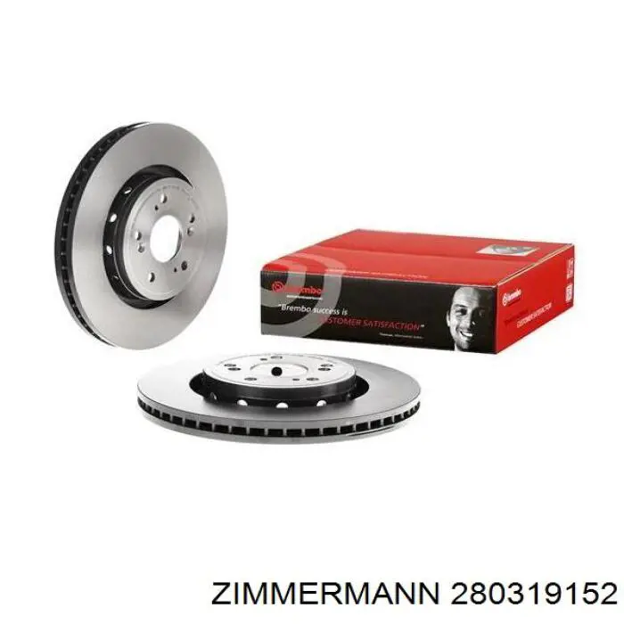 Передние тормозные диски 280319152 Zimmermann