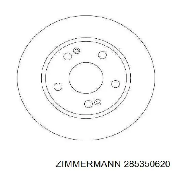 Тормоз дисковый передний Zimmermann 285350620 цена, от 40.84 USD