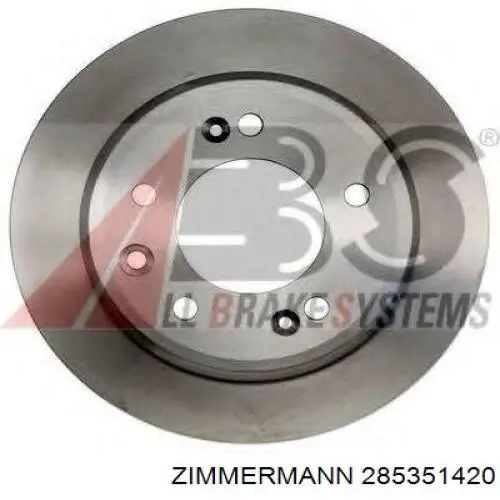 Купить 285351420 Zimmermann Диск тормозной задний