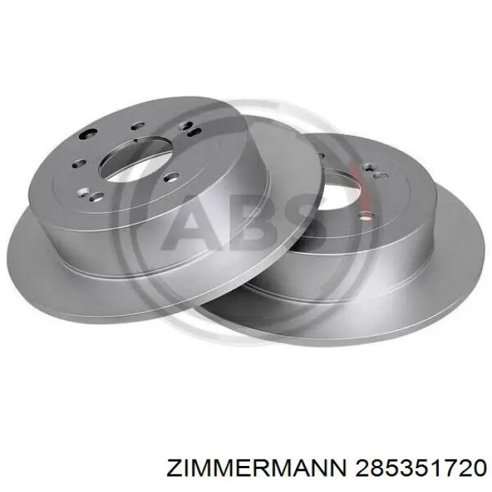 Купить 285351720 Zimmermann Диск тормозной задний
