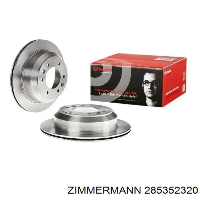 Купить 285352320 Zimmermann Диск тормозной задний