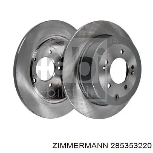Купить 285353220 Zimmermann Диск тормозной задний