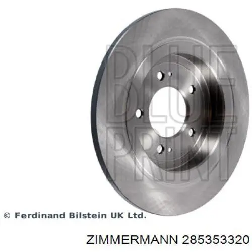 Купить 285353320 Zimmermann Диск тормозной задний
