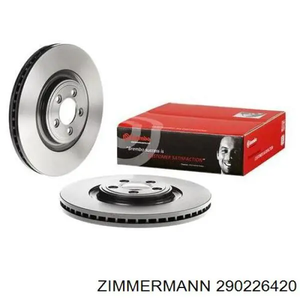 Передние тормозные диски 290226420 Zimmermann