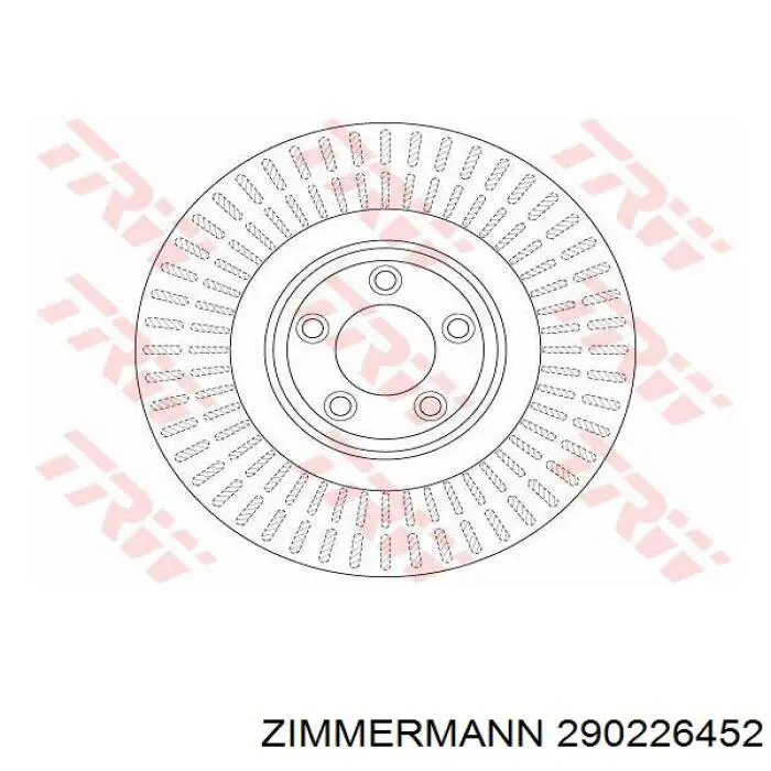290226452 Zimmermann Диск тормозной передний